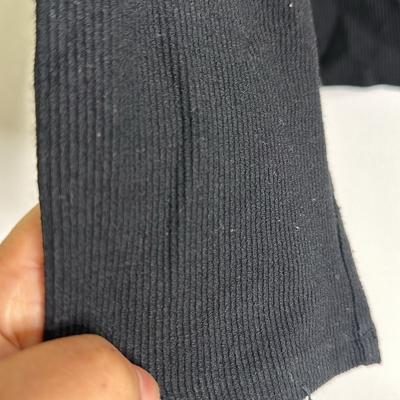 Eileen fisher black rib zip up top size large quite luxury minimalist neutral - Picture 7 of 10